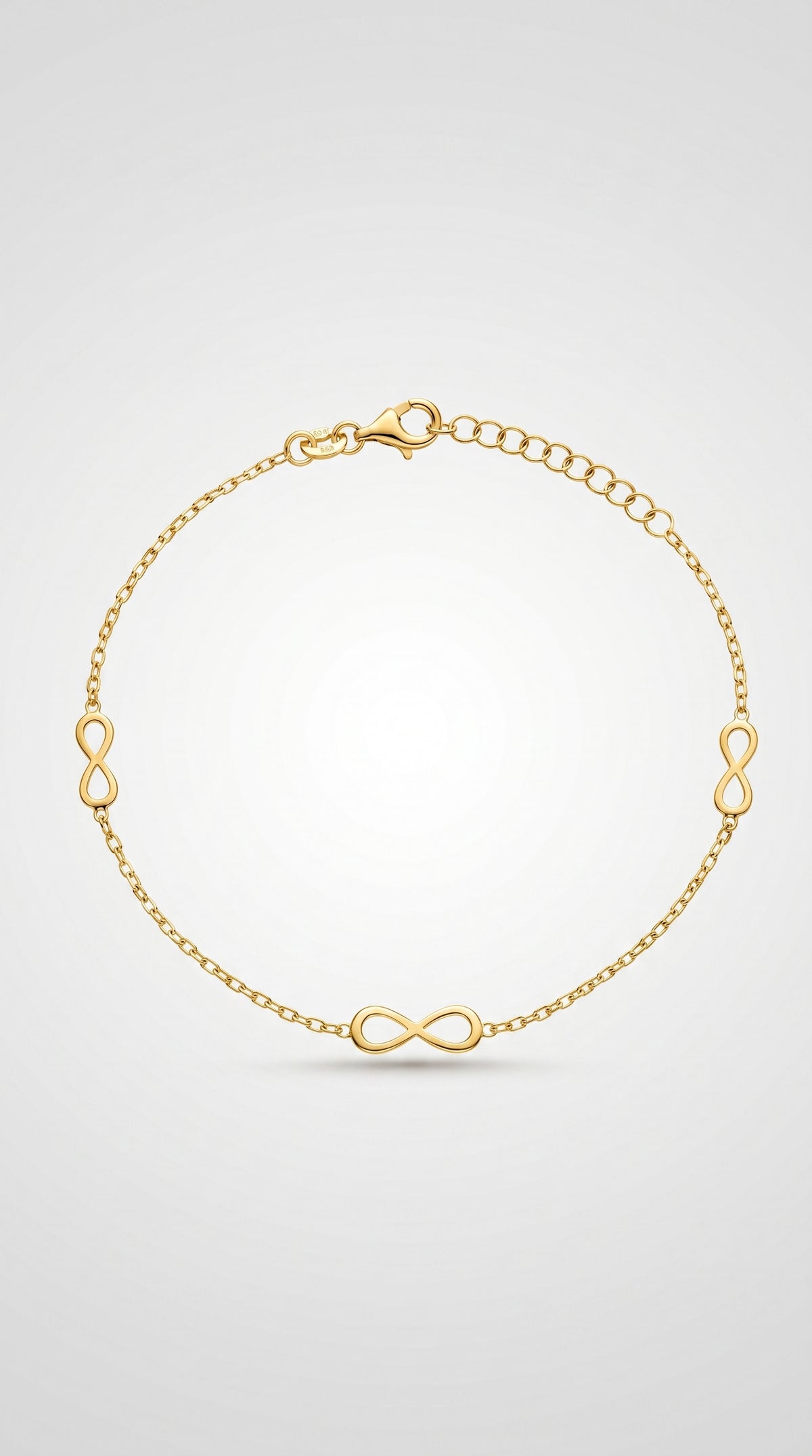 Pulsera Infinito Mediterráneo - Plata Chap. ORO