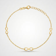 Pulsera Infinito Mediterráneo - Plata Chap. ORO