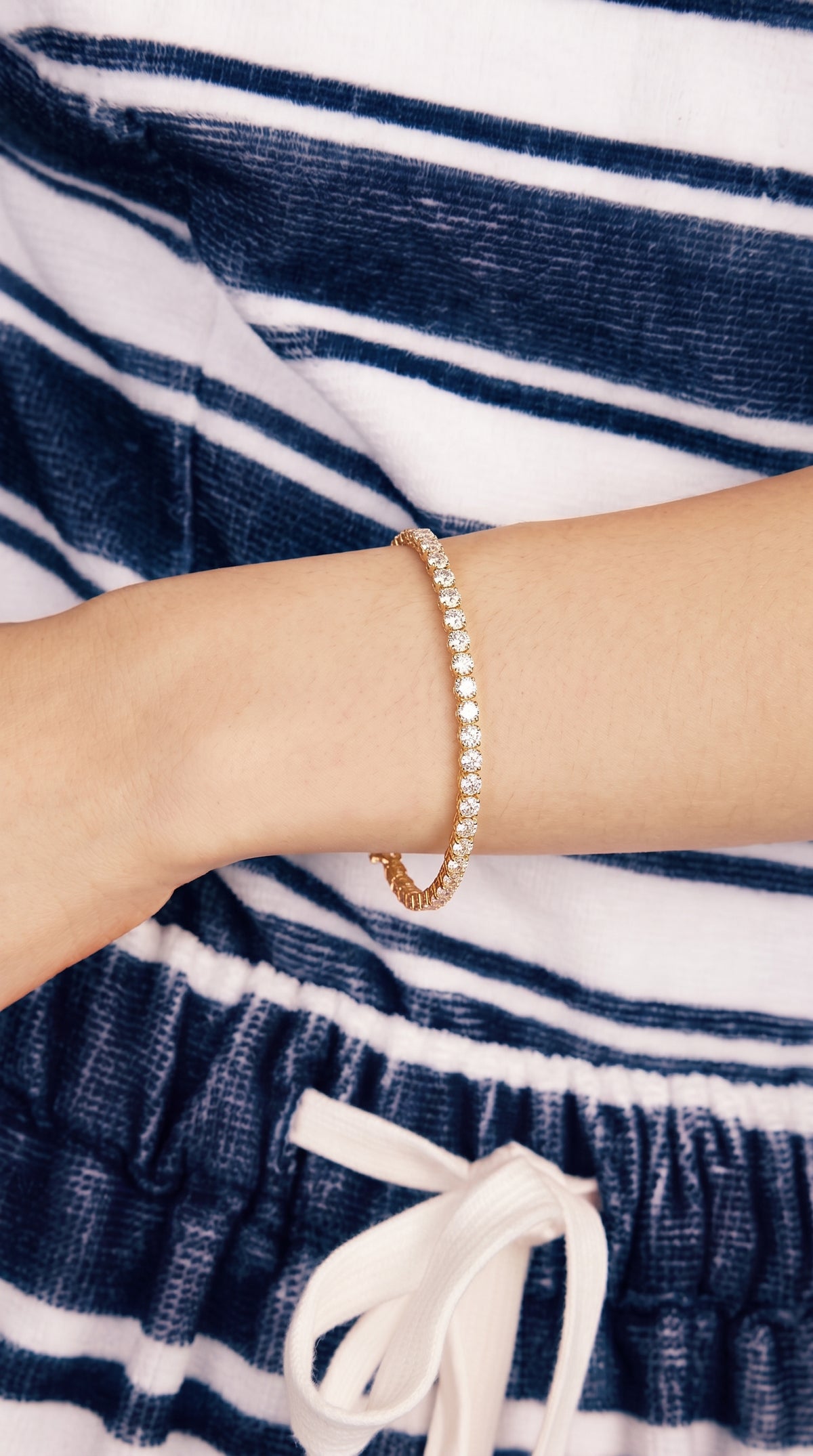 Pulsera Rivière de Luz - Plata Chap. ORO