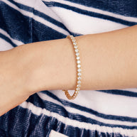 Pulsera Rivière de Luz - Plata Chap. ORO