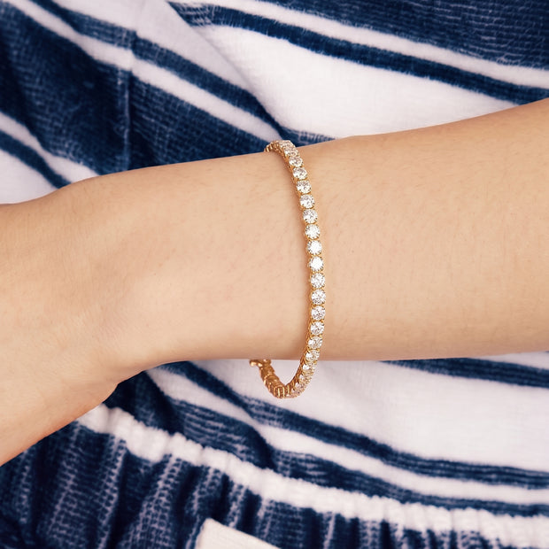 Pulsera Rivière de Luz - Plata Chap. ORO