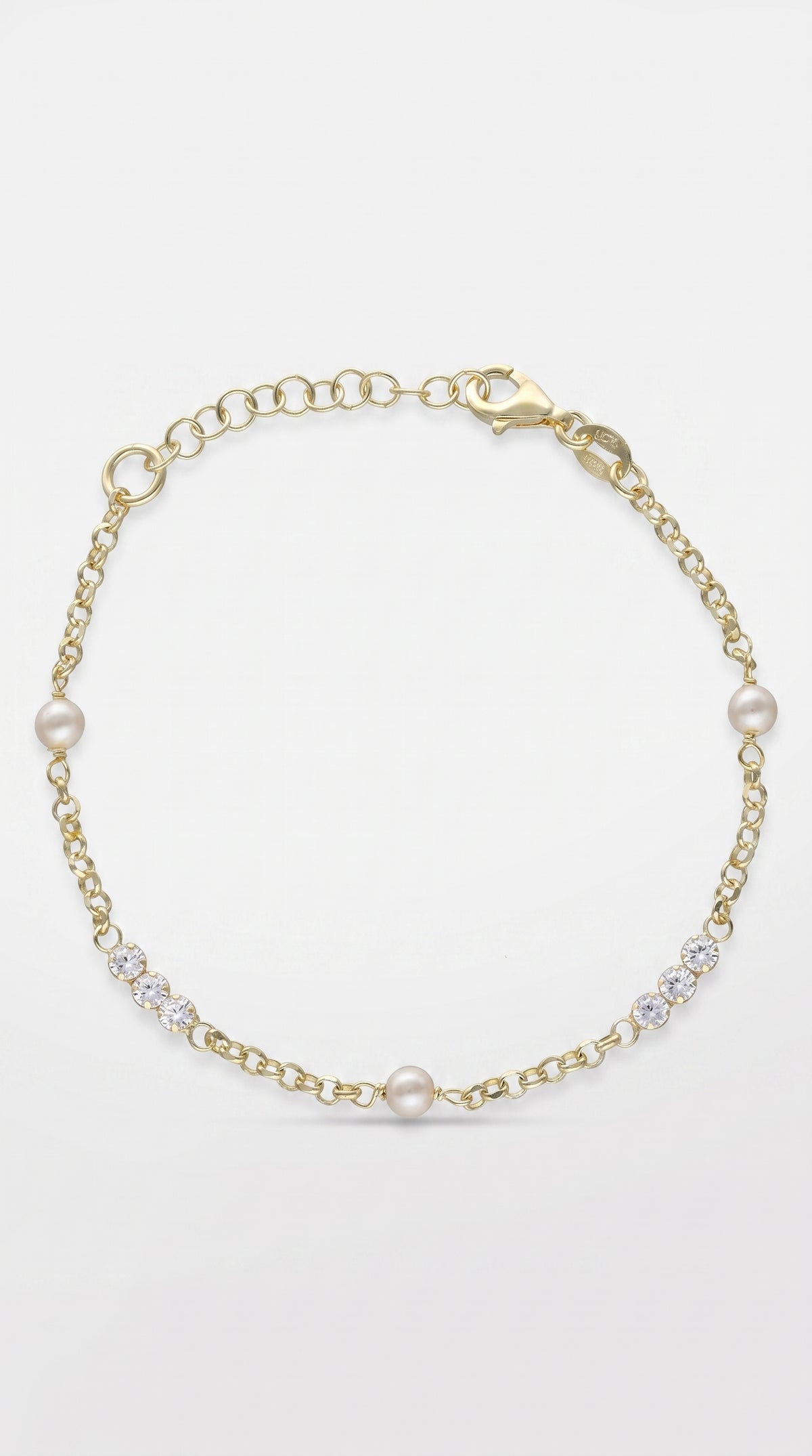 Pulsera Perlas de Luz - Plata Chap. ORO