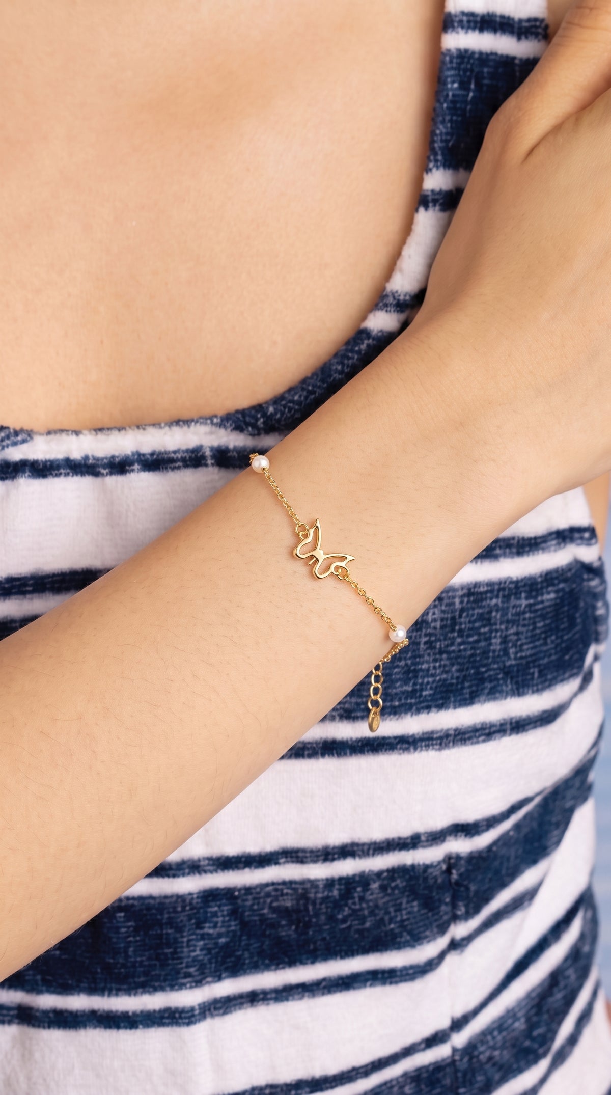 Pulsera Mariposa de Perlas