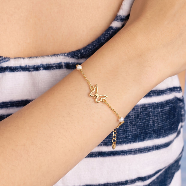 Pulsera Mariposa de Perlas
