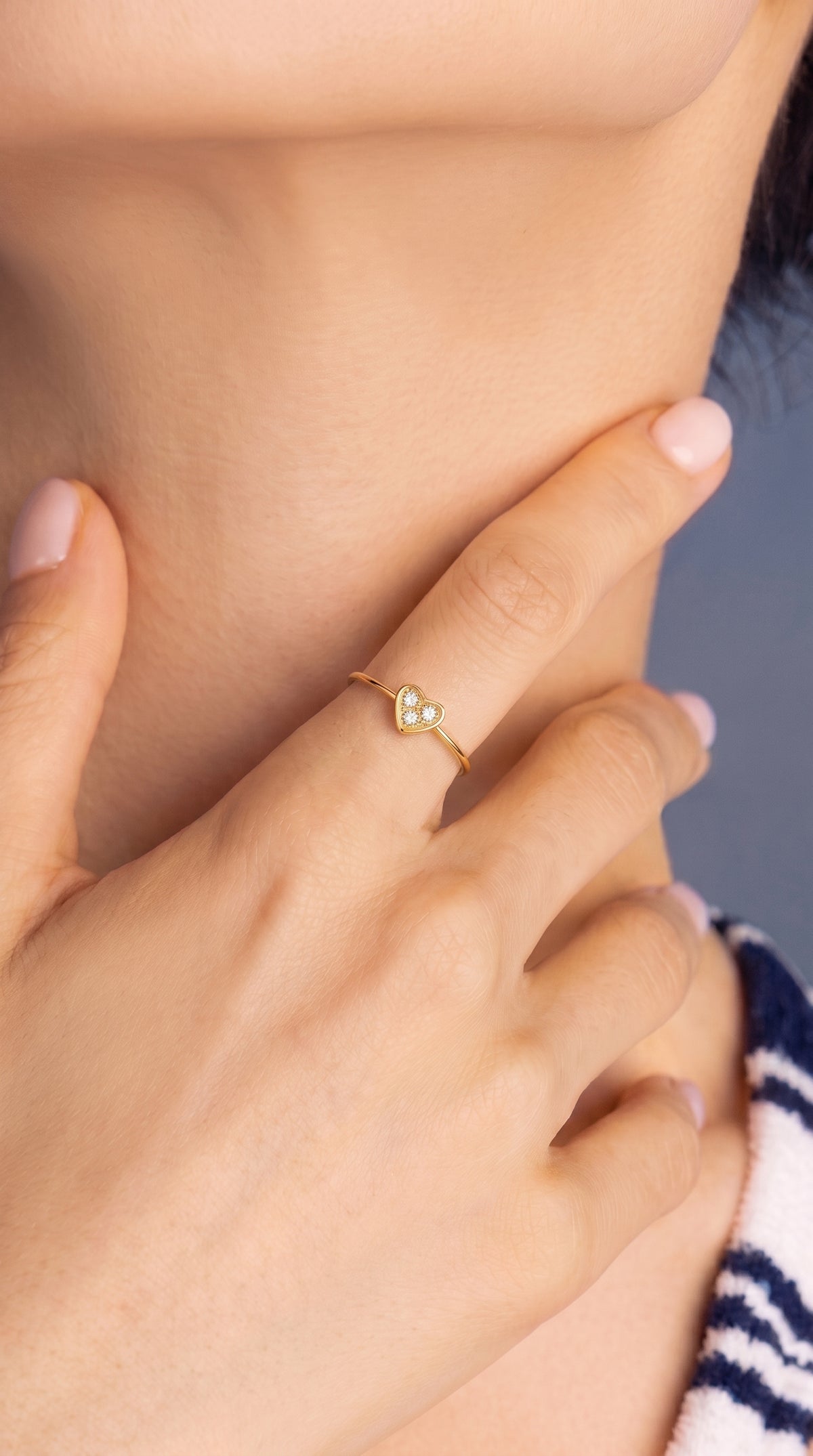 Anillo Corazón de Oro