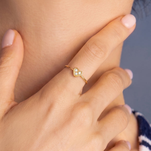 Anillo Corazón de Oro