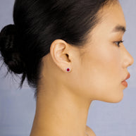 Pendientes Halo Burdeos
