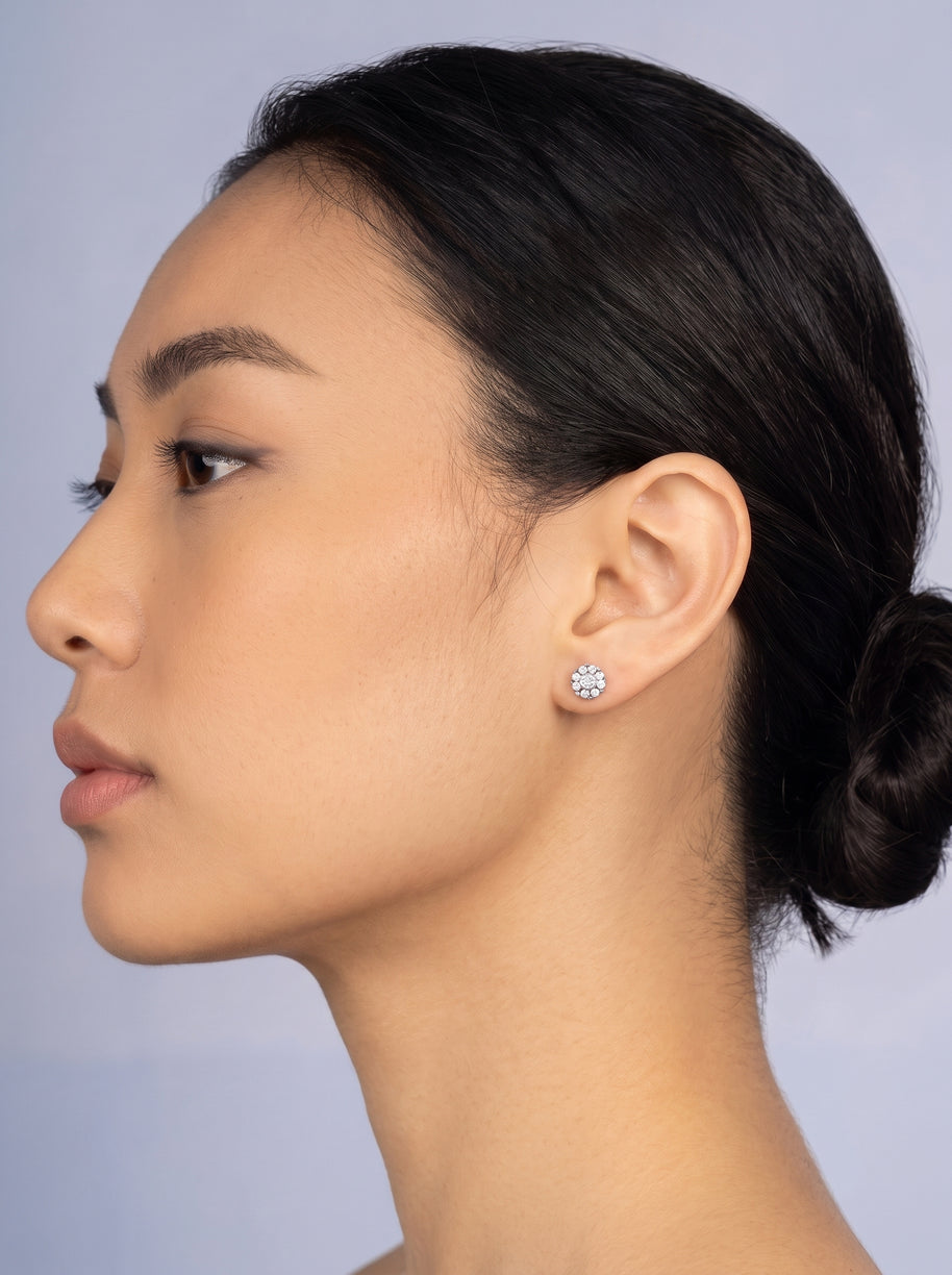 Pendientes Roseta Celeste