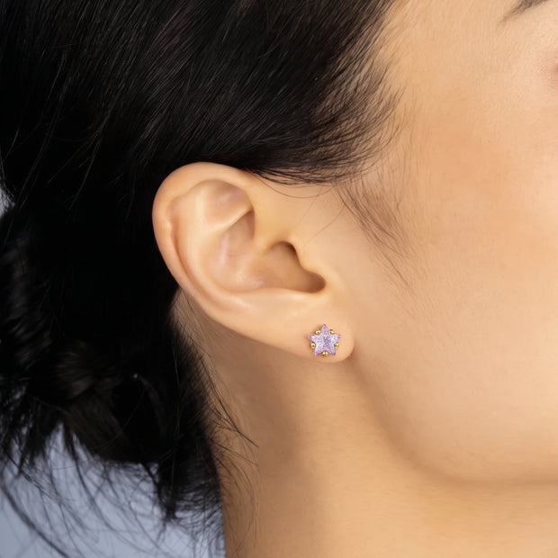 Pendientes Estrella Lavanda