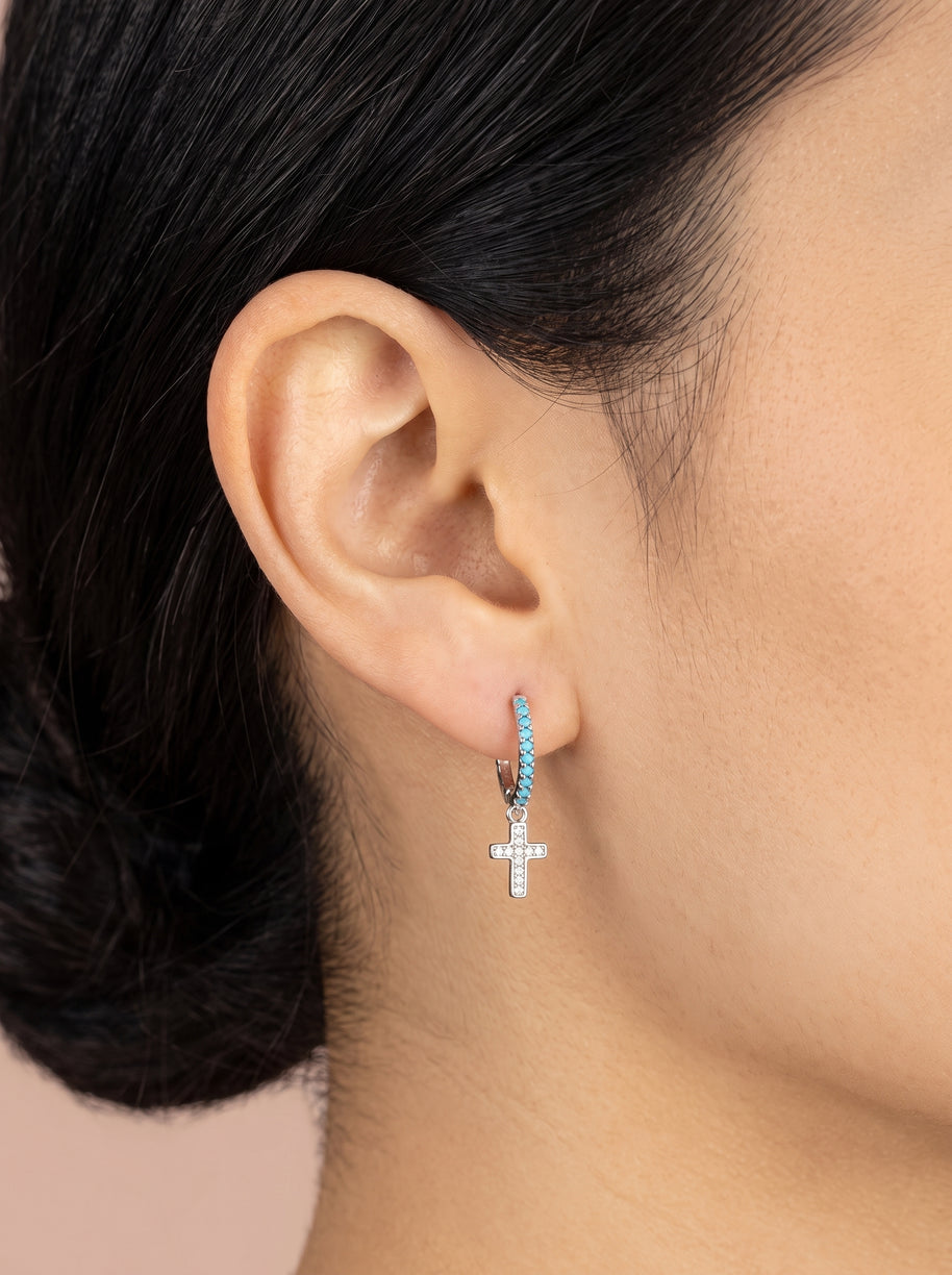 Pendientes Cruz Cala Turquesa