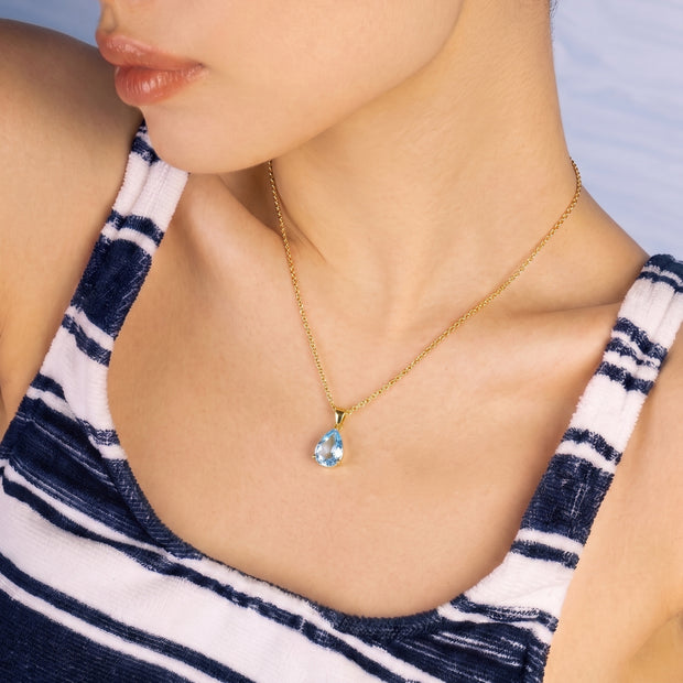 Collar Azul de Menorca - ORO 18K