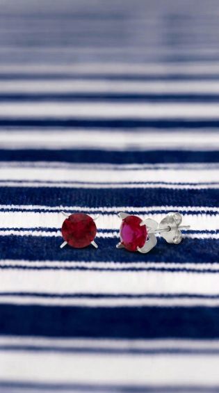 Pendientes Rojo Intenso