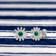 Pendientes Flor Verde